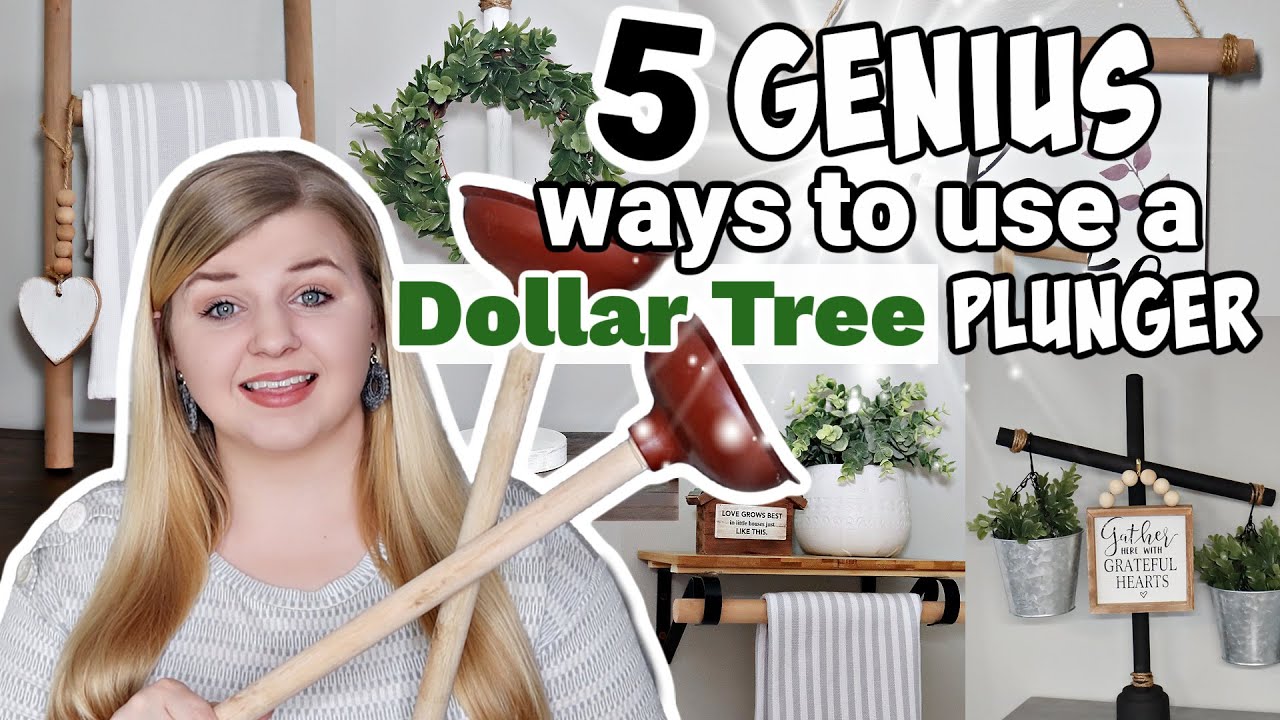 5 Genius Ways to Use A Dollar Tree TOILET PLUNGER | DIY DOLLAR TREE DECOR IDEAS | Krafts by Katelyn