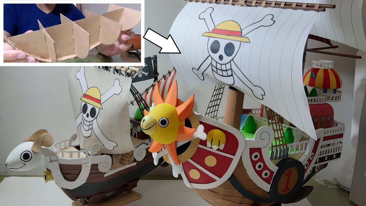 紙箱做千陽號【精簡版】 Make Thousand Sunny from cardboard 《ONE PIECE》【Hau Hau Puppy 浩浩】航海王｜海賊王｜手作