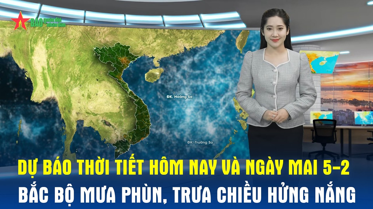 Dự báo thời tiết đêm nay và ngày mai 5/2: Bắc Bộ mưa phùn, trưa chiều hửng nắng