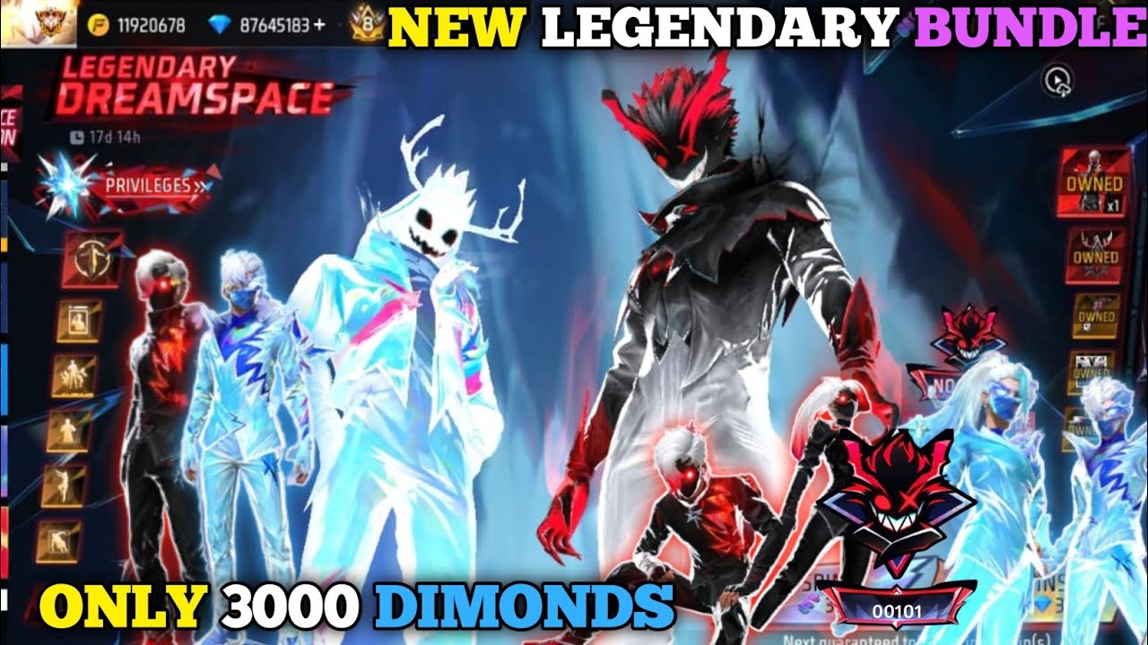 NEW LEGENDARY BUNDLE || NIGHTMARE ONLY 3000 DIMONDS 💀|| FREE FIRE TOKEN TOWER EVENT||19 DEC FREEFIRE