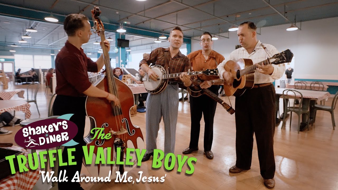 'Walk Around Me, Jesus' THE TRUFFLE VALLEY BOYS (Shakey's Diner, Rockabilly Rave) BOPFLIX sessions
