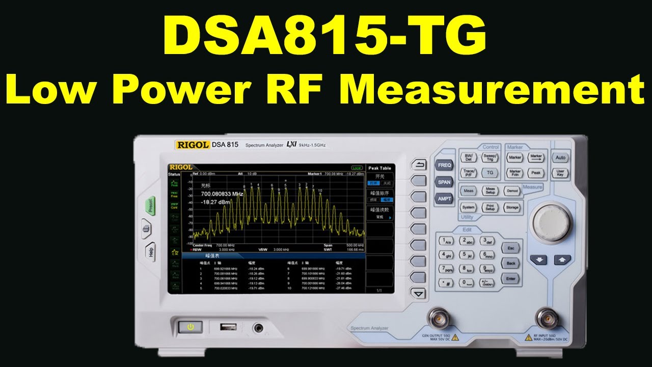 Low Power RF Measurement Using the DSA815-TG