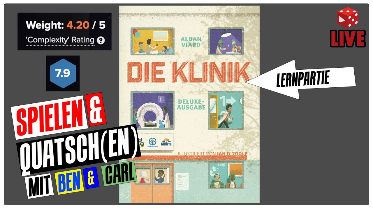 Die Klinik - Live Let's Play inklusive Regelerkl&auml;rung (Corax Games) - Expertenspiel