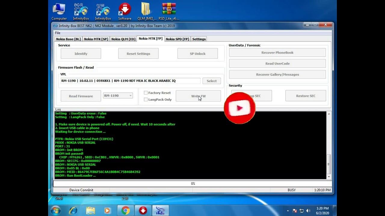 nokia 150 rm-1190 flash infinitybest  BEST2 TOOL