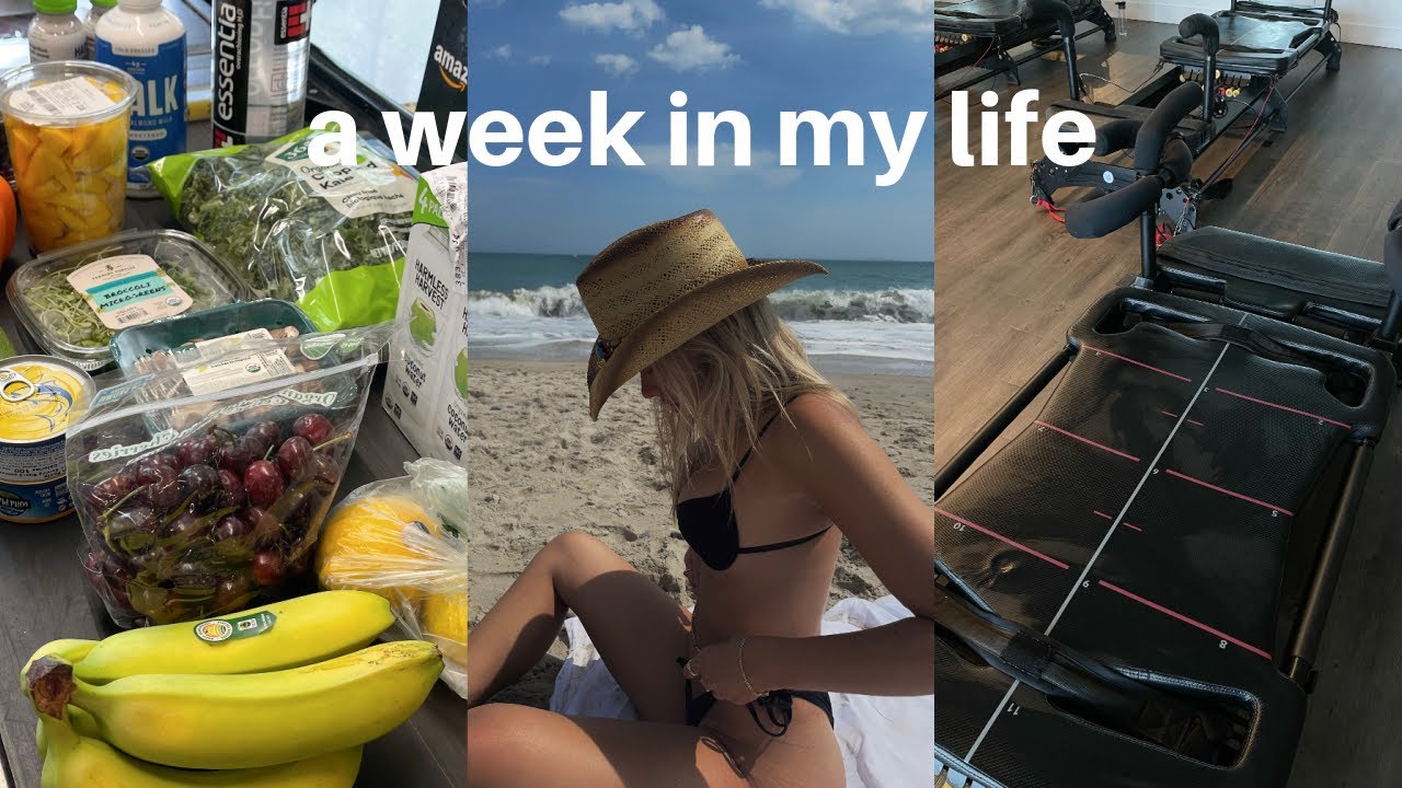 WEEK VLOG | beach day w liv!! PR unboxing, grocery haul, baking & more