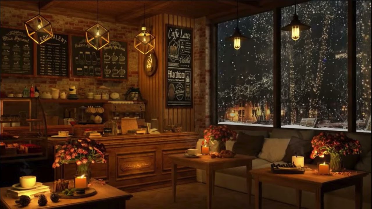 1 Hr Cozy Winter Coffee Shop | Jazz Instrumentals