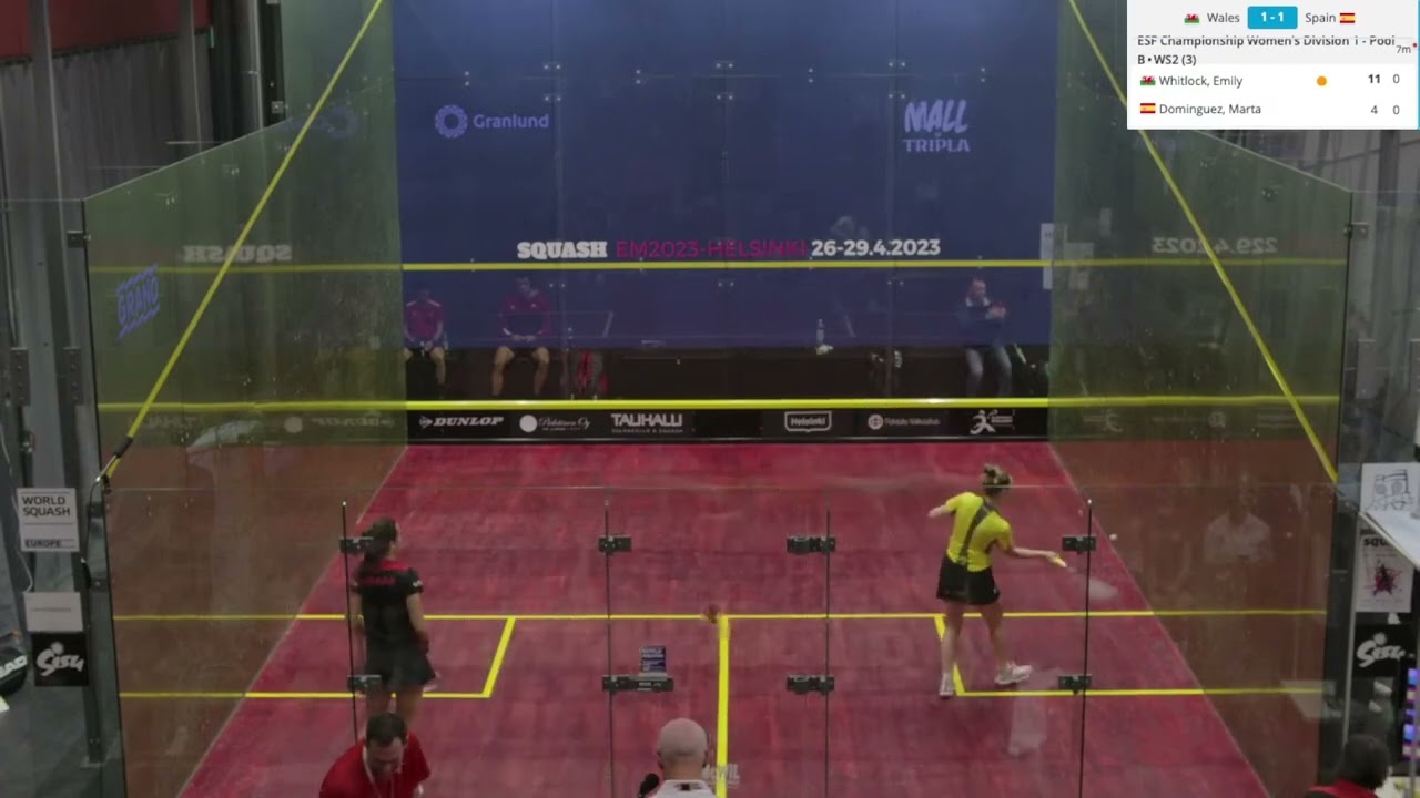 Emily Whitlock - Marta Dominguez (Wales vs Spain) - ESF European Team Squash Championships 2023