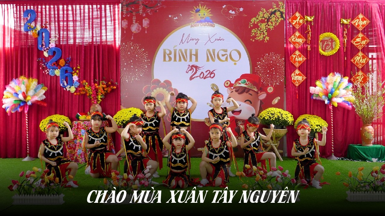 MẦM NON ÁNH DƯƠNG PHÙ CÁT | Múa Chào Mùa Xuân Tây Nguyên 2026