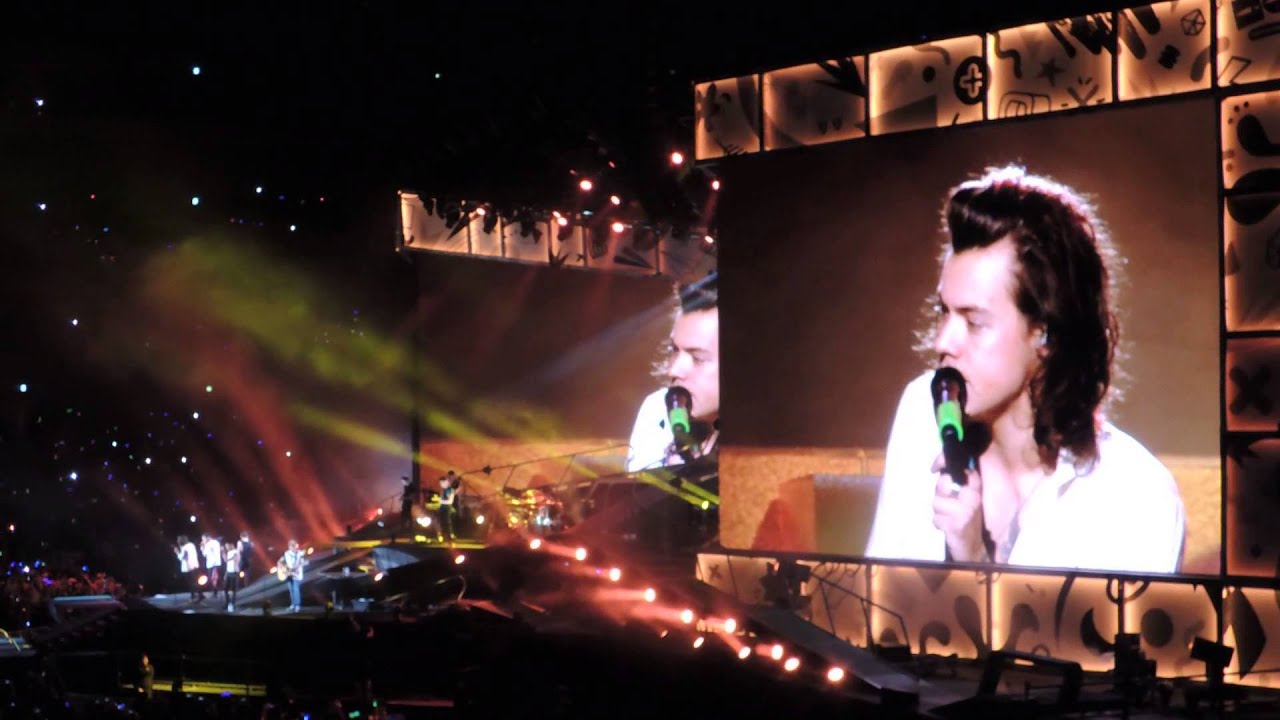 One Direction-Harry speaking Japanese♥-Night Changes-OTRATour in Japan-01Mar2015 TOKYO