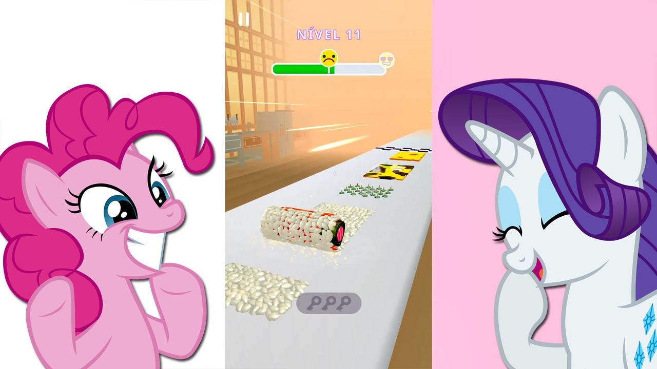 RARITY e PINKIE PIE FAZENDO SUSHIS (Sushi Roll 3D) &lsaquo; Luli Rarity &rsaquo;