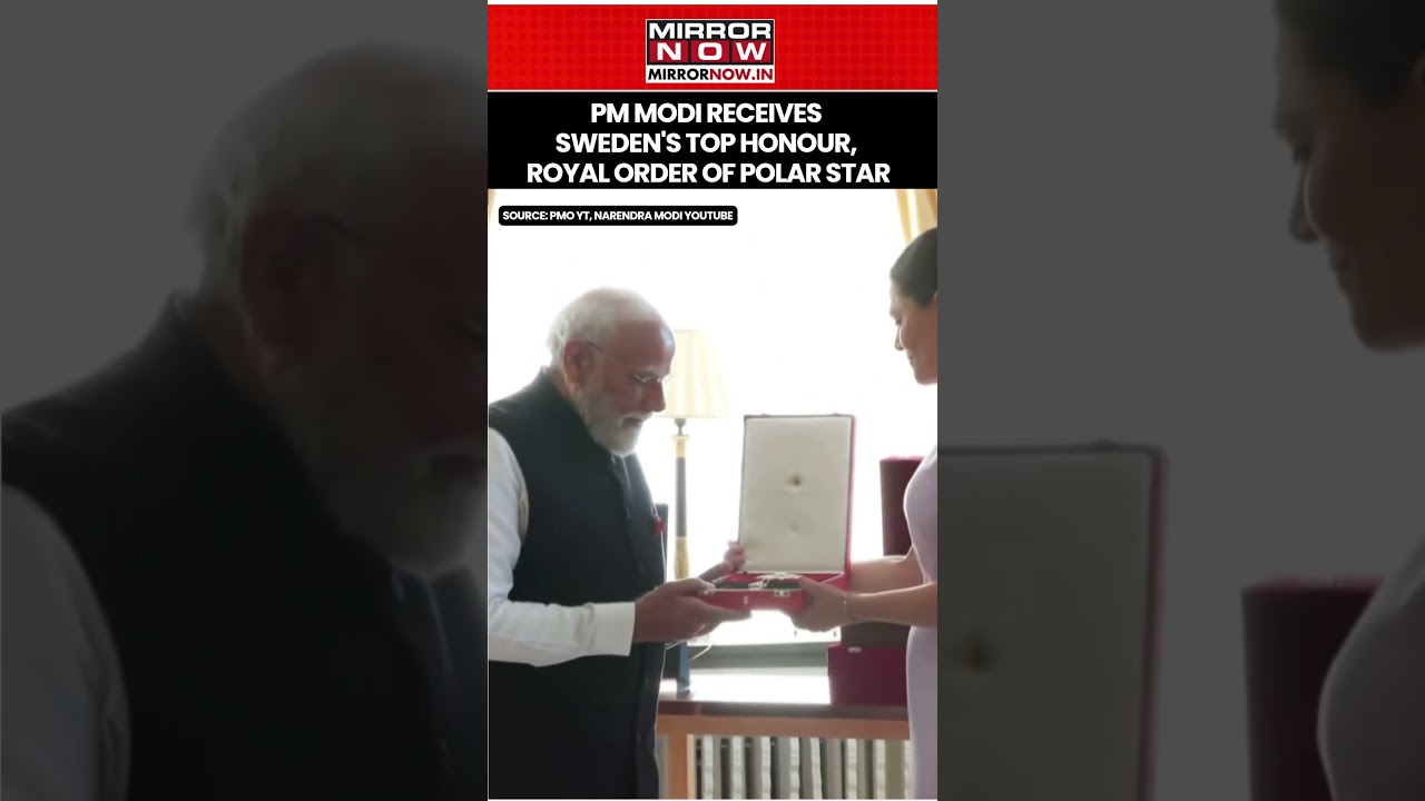 PM Narendra Modi Conferred Sweden&rsquo;s Highest Honour, 'Royal Order Of The Polar Star' #shorts