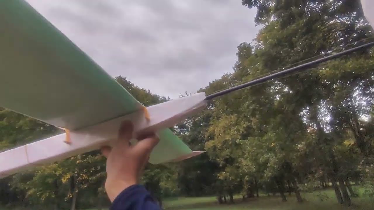 DIY motorized thermal glider maiden flight