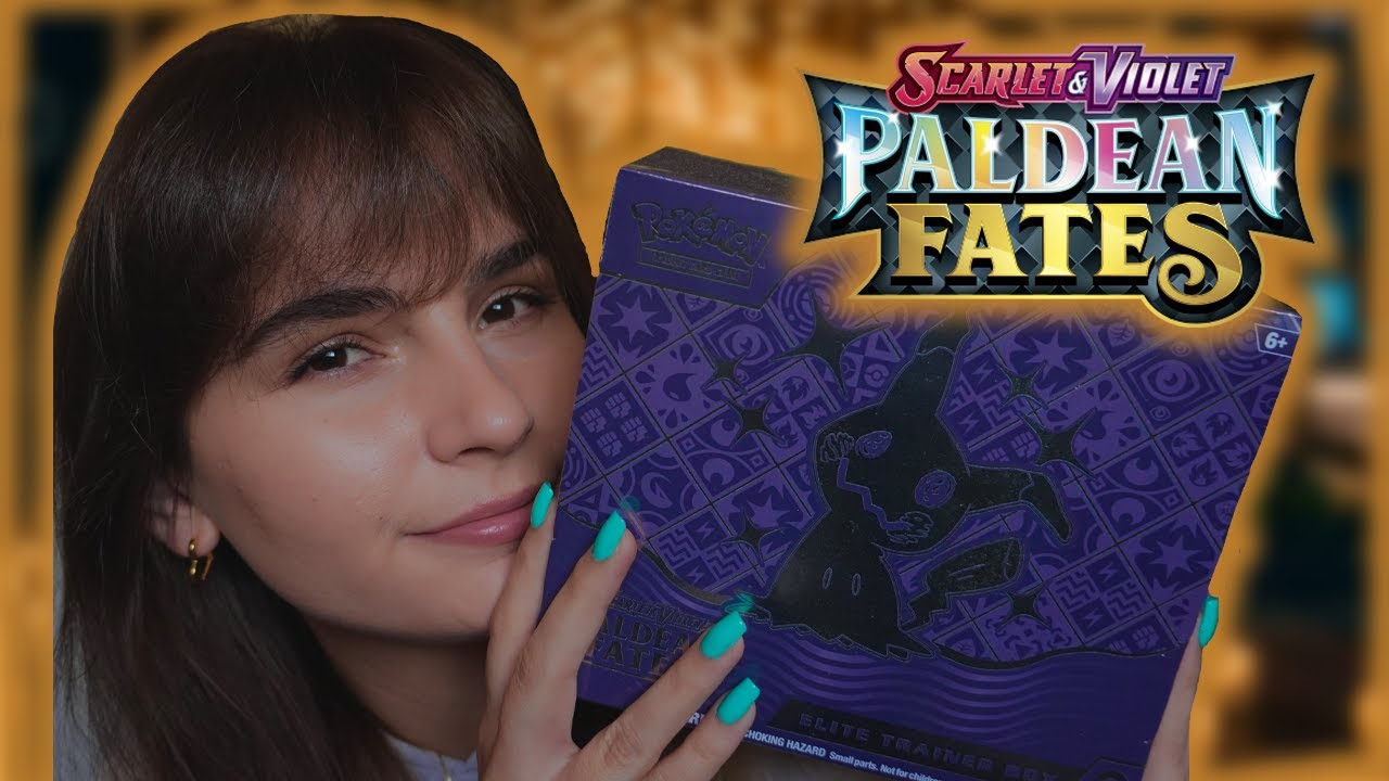 [ASMR] Pokemon PALDEAN FATES elite trainer box opening ✨soft whispering Pokemon card unboxing✨