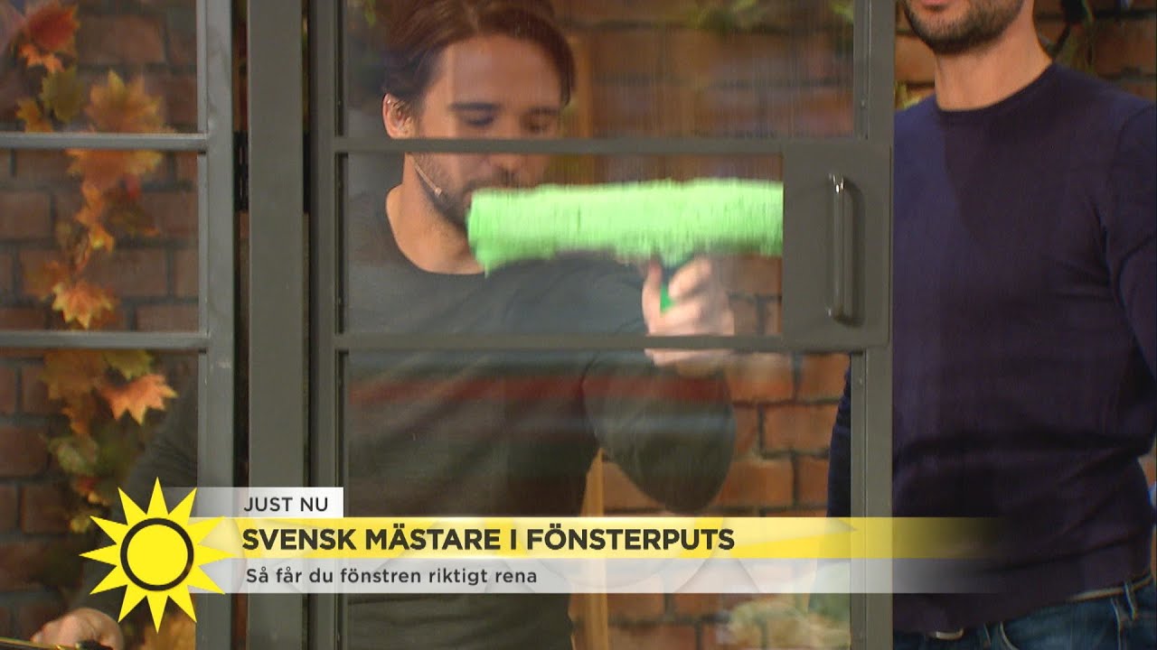 Här lär sig Sebastian putsa fönster - Nyhetsmorgon (TV4)
