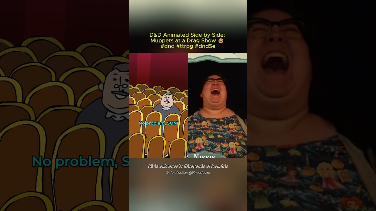 D&D Animated Side by Side: Muppets at a Drag Show 😂 #dnd #ttrpg #dnd5e