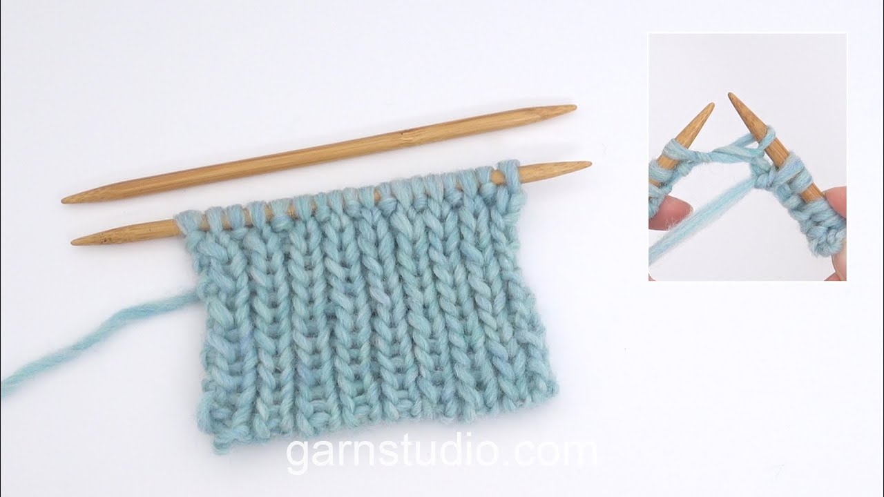 Italian cast on with a stable edge - rib with 1 knit / 1 purl