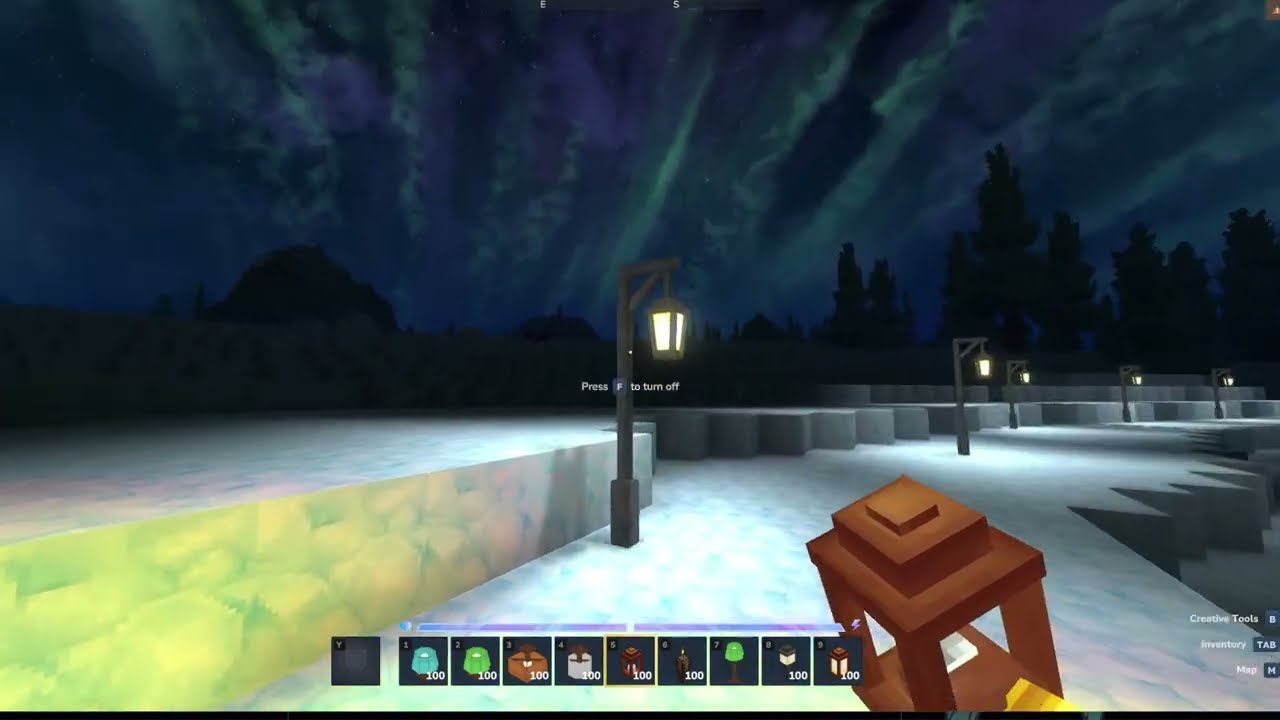 Macaw's Hy Lights, Showcase at Night | Hytale Mod