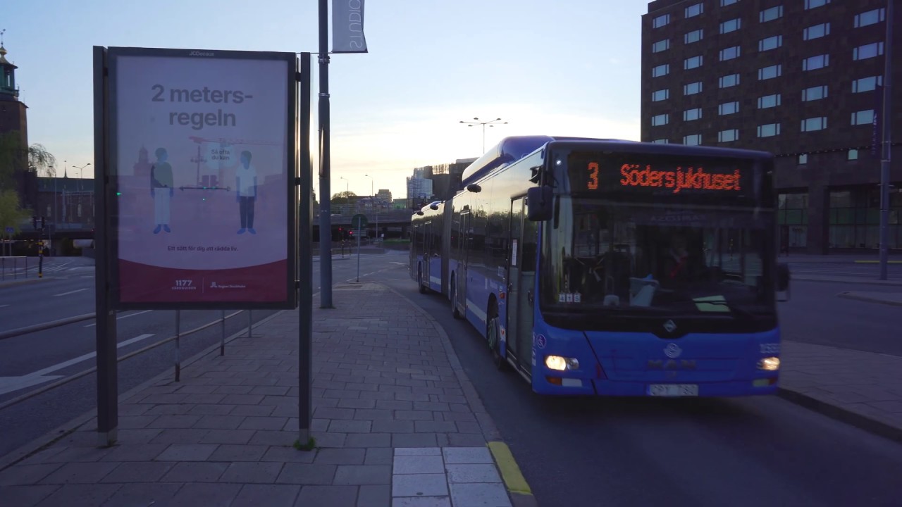 Sweden, Stockholm, bus 3 ride from Tegelbacken to Nytorgsgatan
