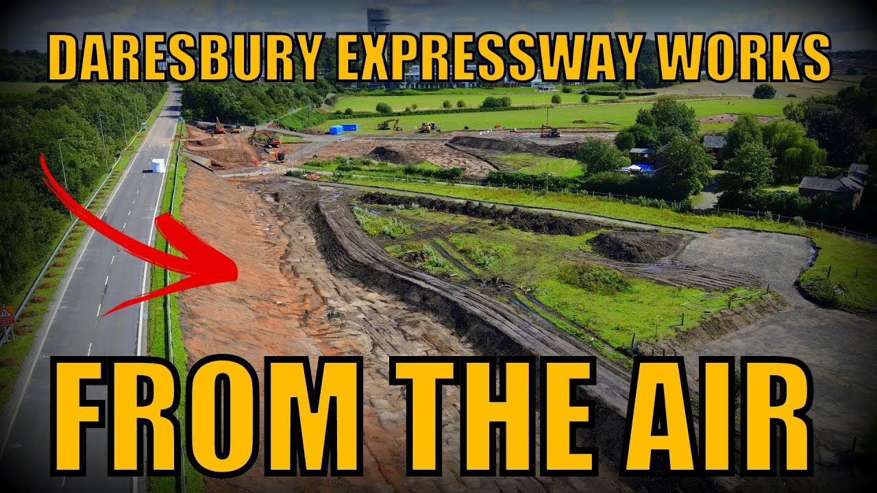Daresbury Expressway Closed For 12 Weeks First Look From The Air & Walking The Deserted Road