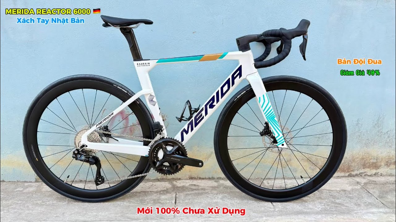Khui Th&ugrave;ng Si&ecirc;u Phẩm Merida Reactor 6000 Bahrain Victorius, Xe Đạp Đua Full Carbon X&aacute;ch Tay Nhật