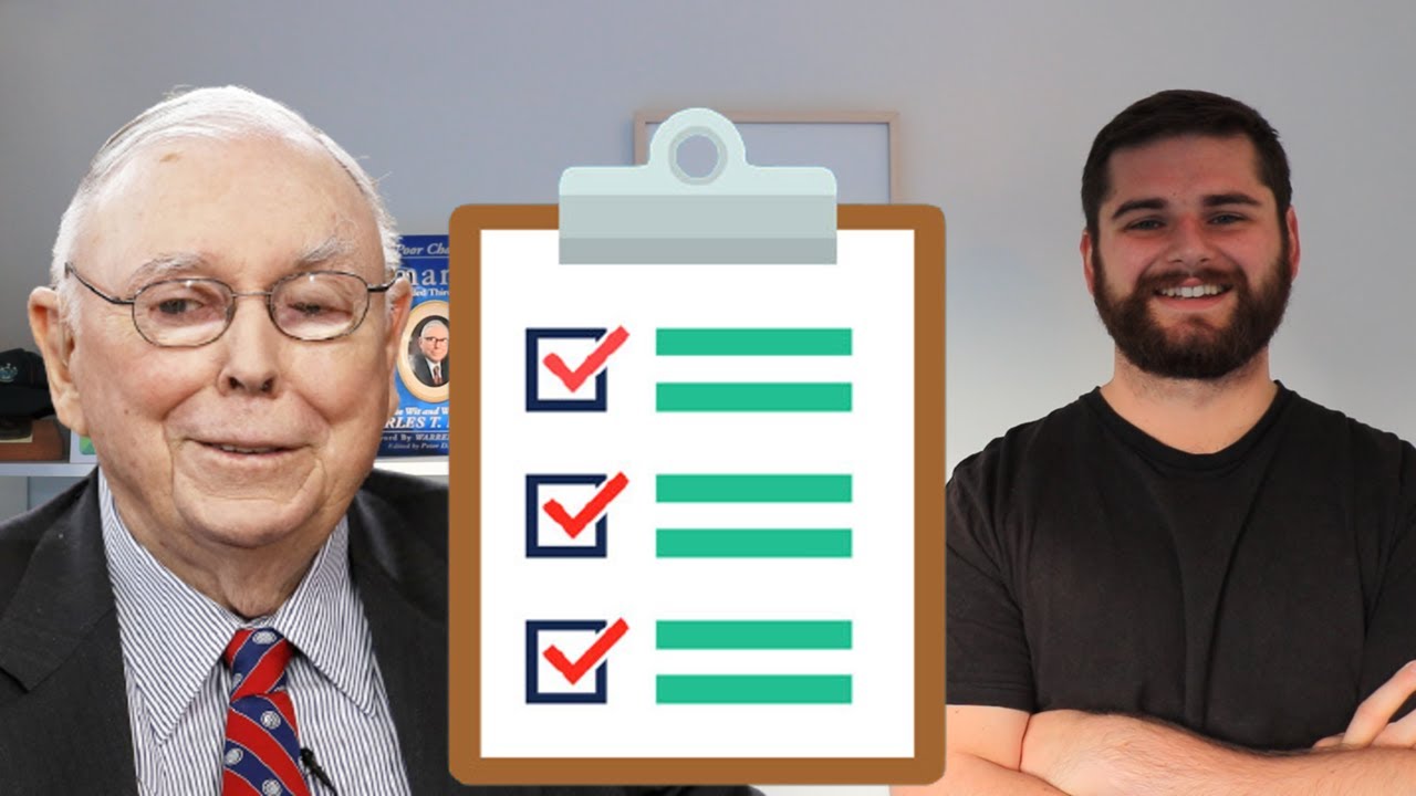 Charlie Munger's Simple Investing Checklist (Value Investing)