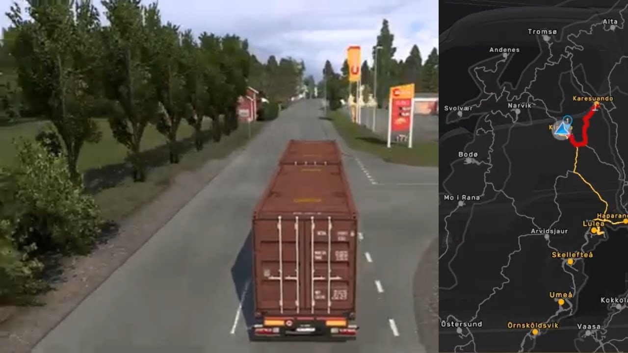 ETS2 Nordic Horizons: Швеция Кируна — Каресуандо