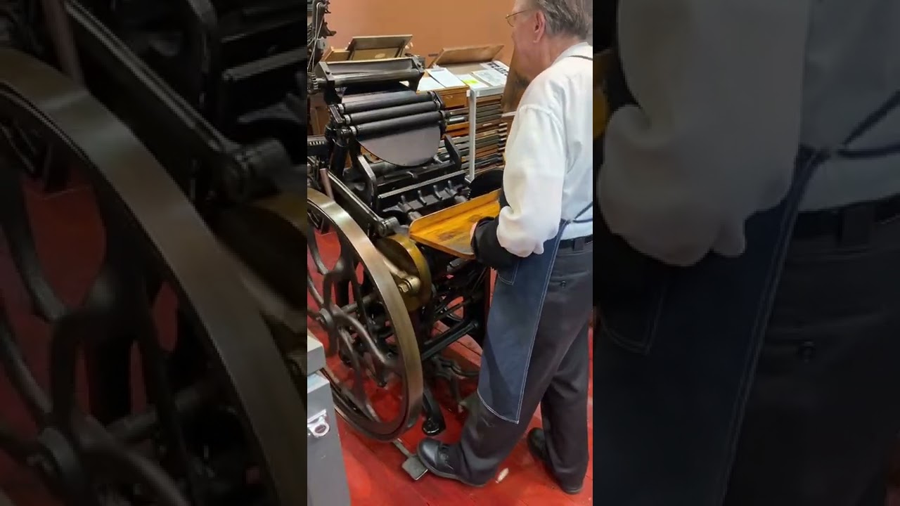Printing Paper Bags on our Printing Press