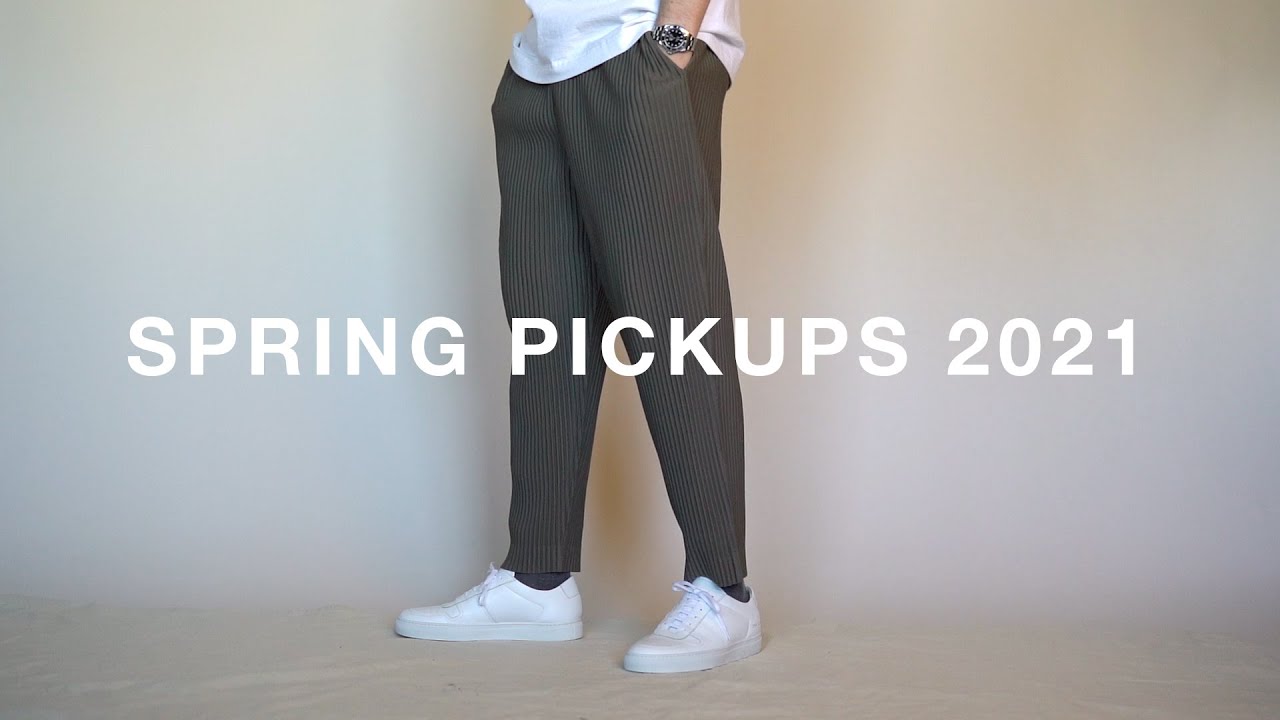Spring Pickups 2021 | Acne Studios, Issey Miyake Homme Plisse, Common Projects etc