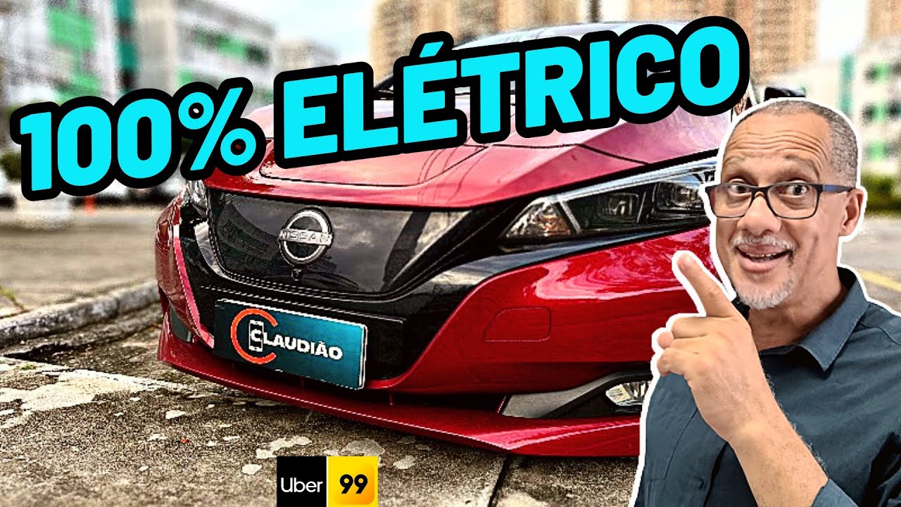 AGORA É NISSAN LEAF 100% Elétrico 🚘 (Em Teste) Uber 99 Indriver