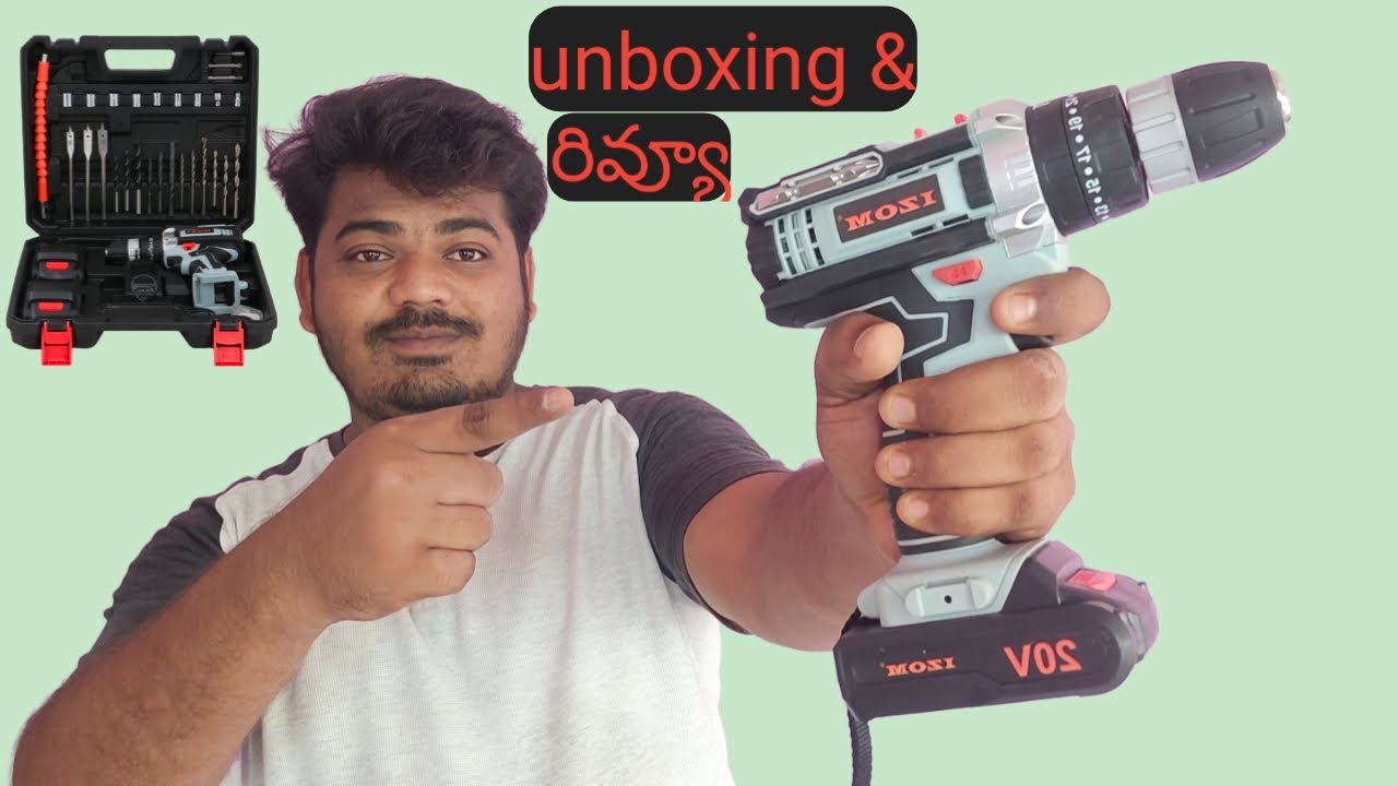 izom cordless drill machine unboxing and review in telugu #crazyteluguexperiments
