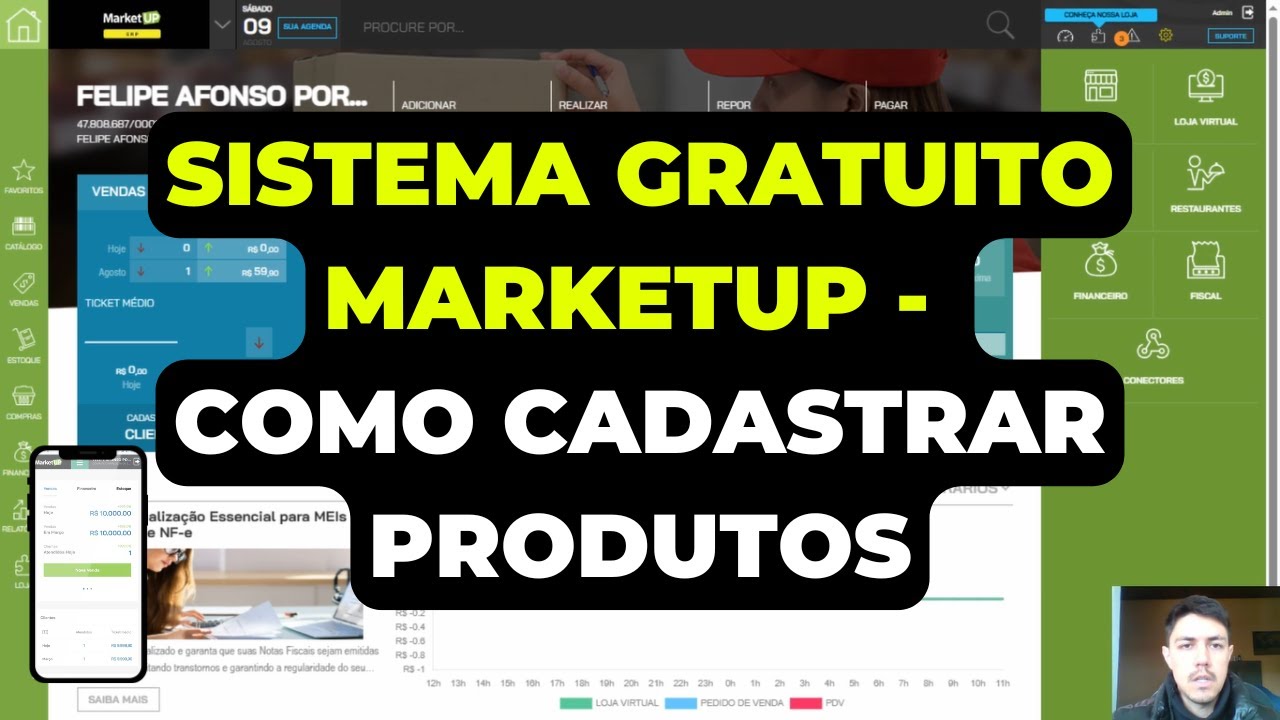 SISTEMA GRATUITO MARKETUP - COMO CADASTRAR PRODUTOS (ESTOQUE, GRADE, NOTA FISCAL, EXCEL E ETC)