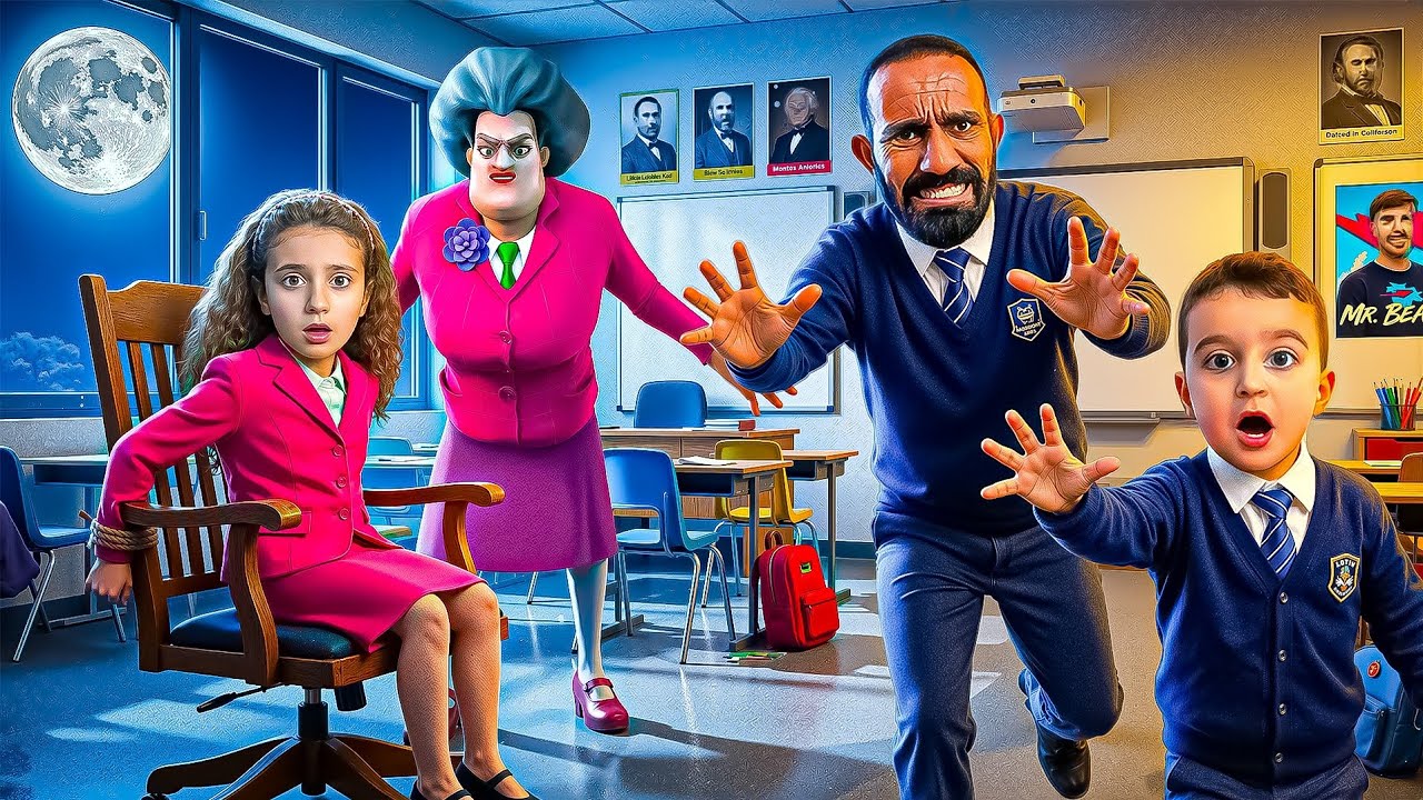 POYRAZ ELİF SCARY TEACHER SINIFI BASTI ELİFİ KAÇIRDI!!!