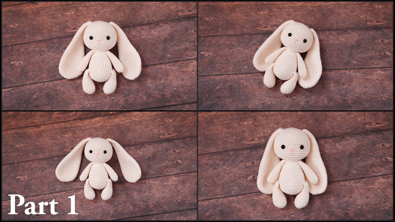 (RECREATE) LONG EARS BUNNY | PART 1 | HOW TO CROCHET AMIGURUMI CROCHET TUTORIAL