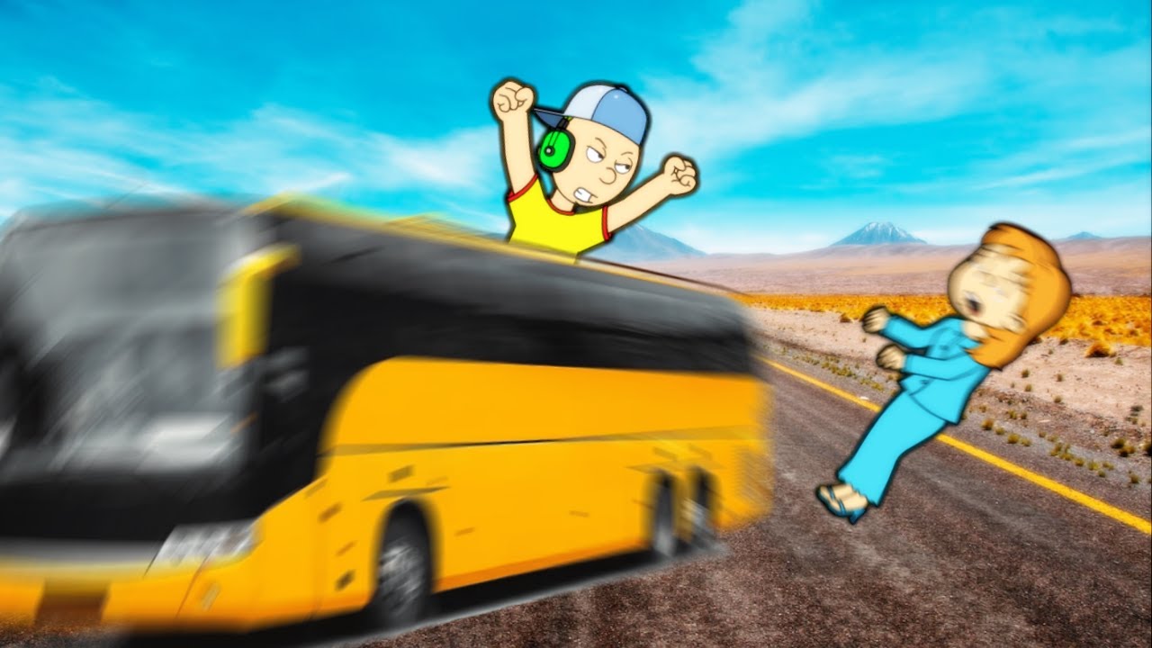 Caillou Throws Rosie out the Bus on  Field Trip/GROUNDED