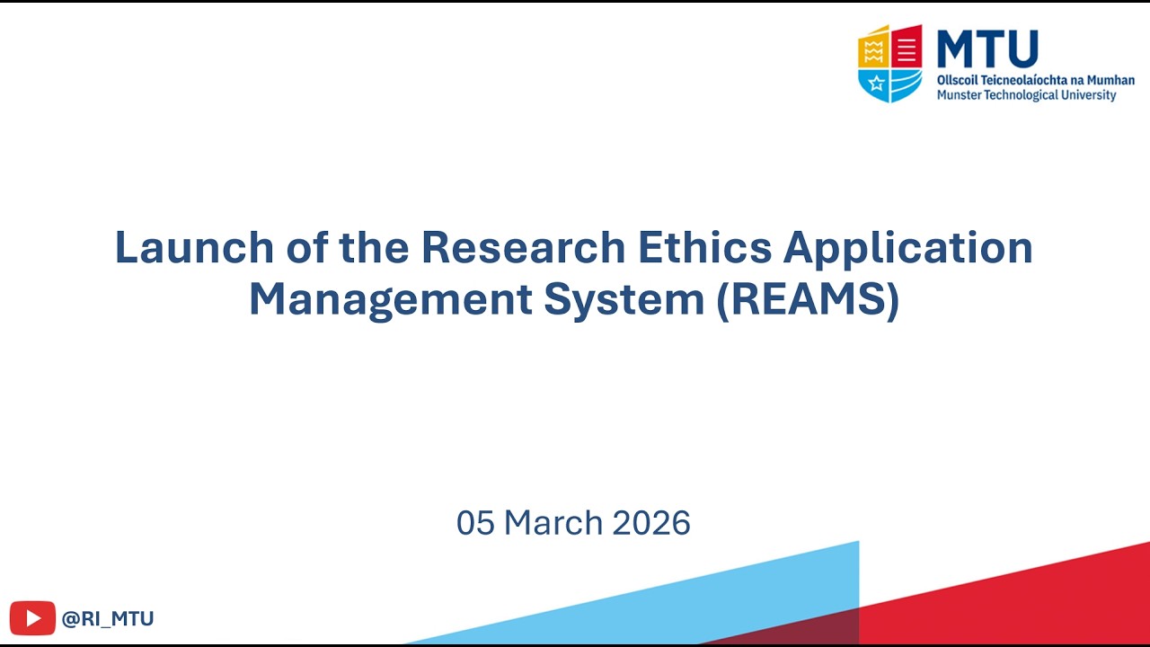 Launch of MTU's Research Ethics Application Management System (REAMS)