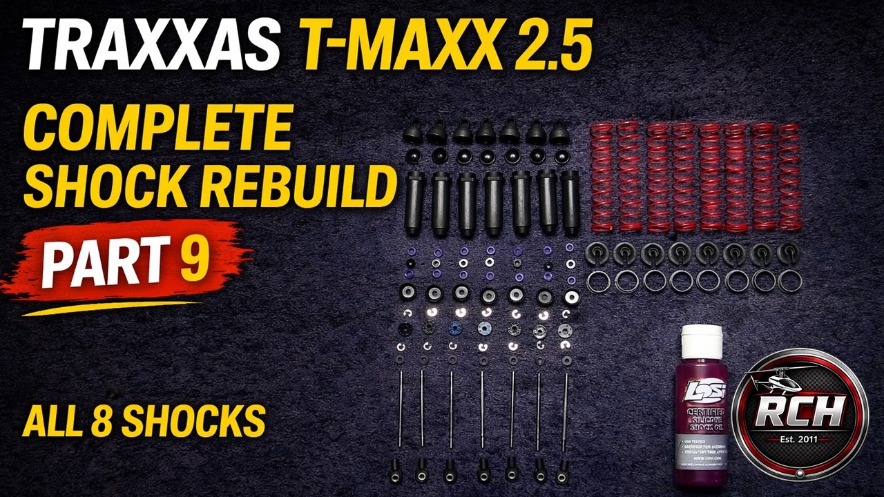 Traxxas T-Maxx 2.5 Part 9 Shock Rebuild COMPLETE REBUILD TUTORIAL