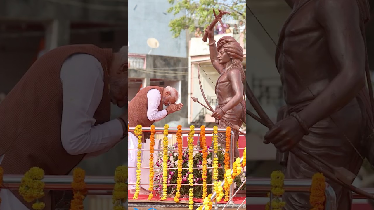 PM Modi pays tribute to Bhagwan Birsa Munda in Dediapada, Gujarat