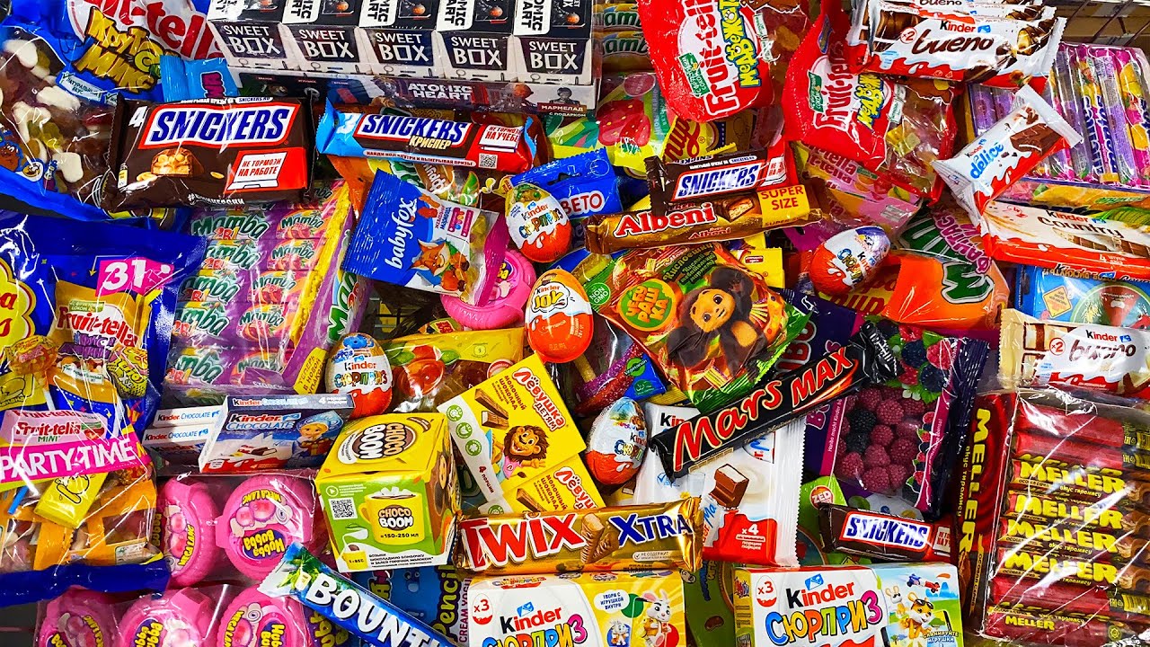 A Lot of Candy and Sweets 2024 #31 Киндер Сюрпризы, Новогодние Подарки, Свит Боксы, Ментос, Сникерс