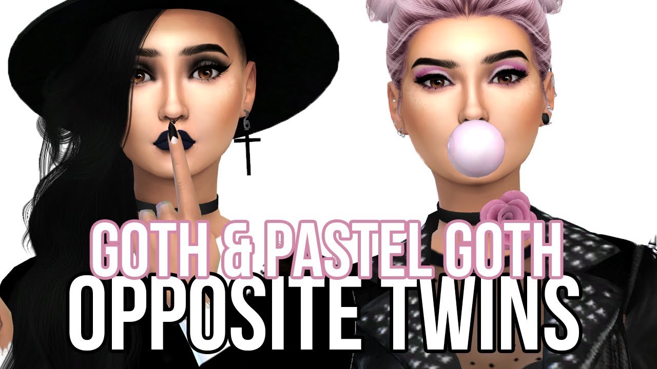 The Sims 4: Create A Sim || Opposite Twins [Goth/Pastel Goth]