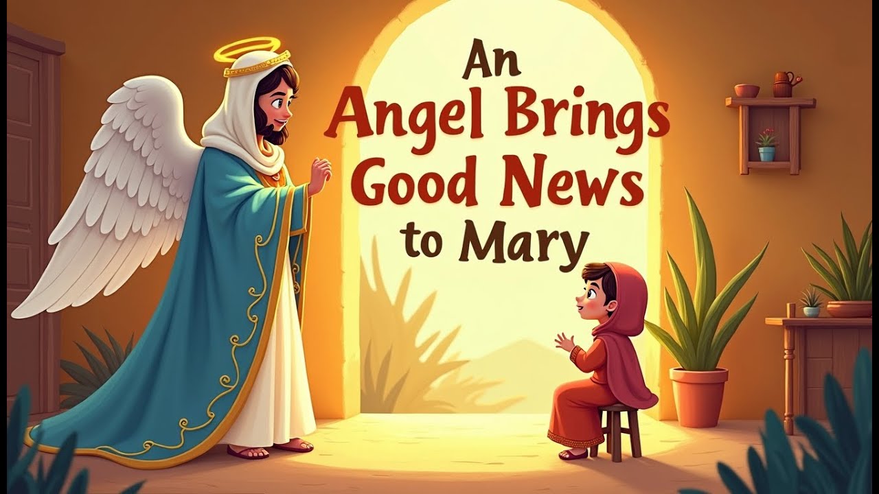 An Angel Brings Good News to Mary! ✨👼 | Bible Read Along for Kids | Animated Bible Stories