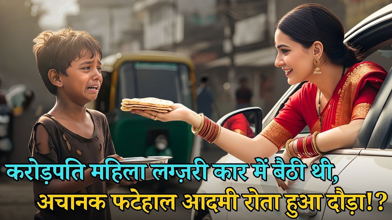 लक्ज़री कार में बैठी करोड़पति महिला… फटेहाल आदमी पीछे भागा रोते हुए — सच जानकर सब हैरान!