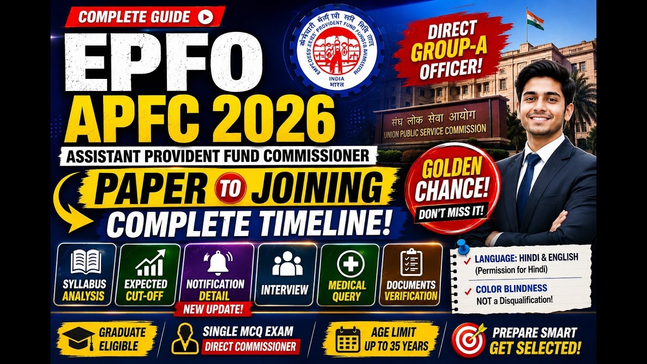 EPFO APFC 2026: How long does it take from Notification to Joining? 🔥 | Interview, Medical, DAF D...