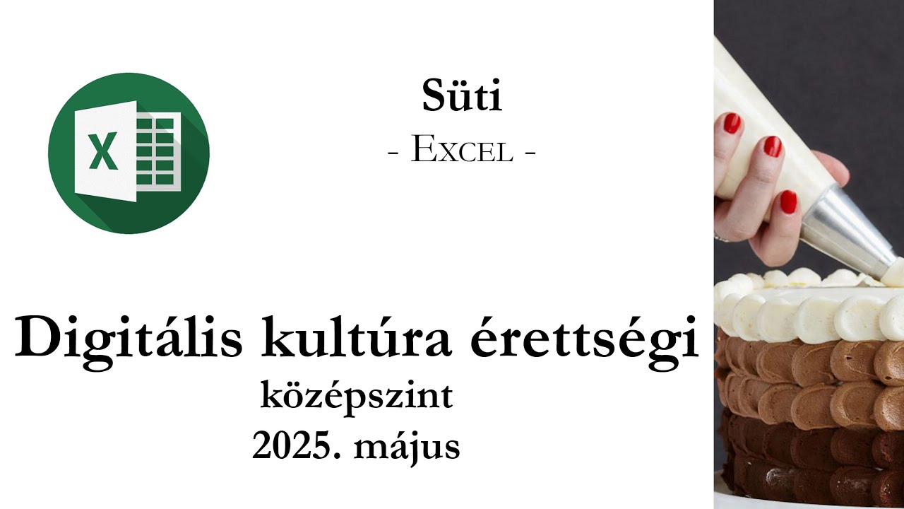 Süti - 2025. május középszintű digitális kultúra érettségi: táblázatkezelés