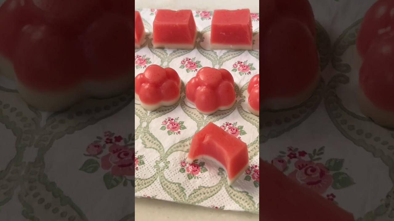 GOMITAS/GOMINOLAS DE 🍓Y NATA Cantidades y elaboraci&oacute;n en Dulce Men-T #gominolas #chuches #gomitas