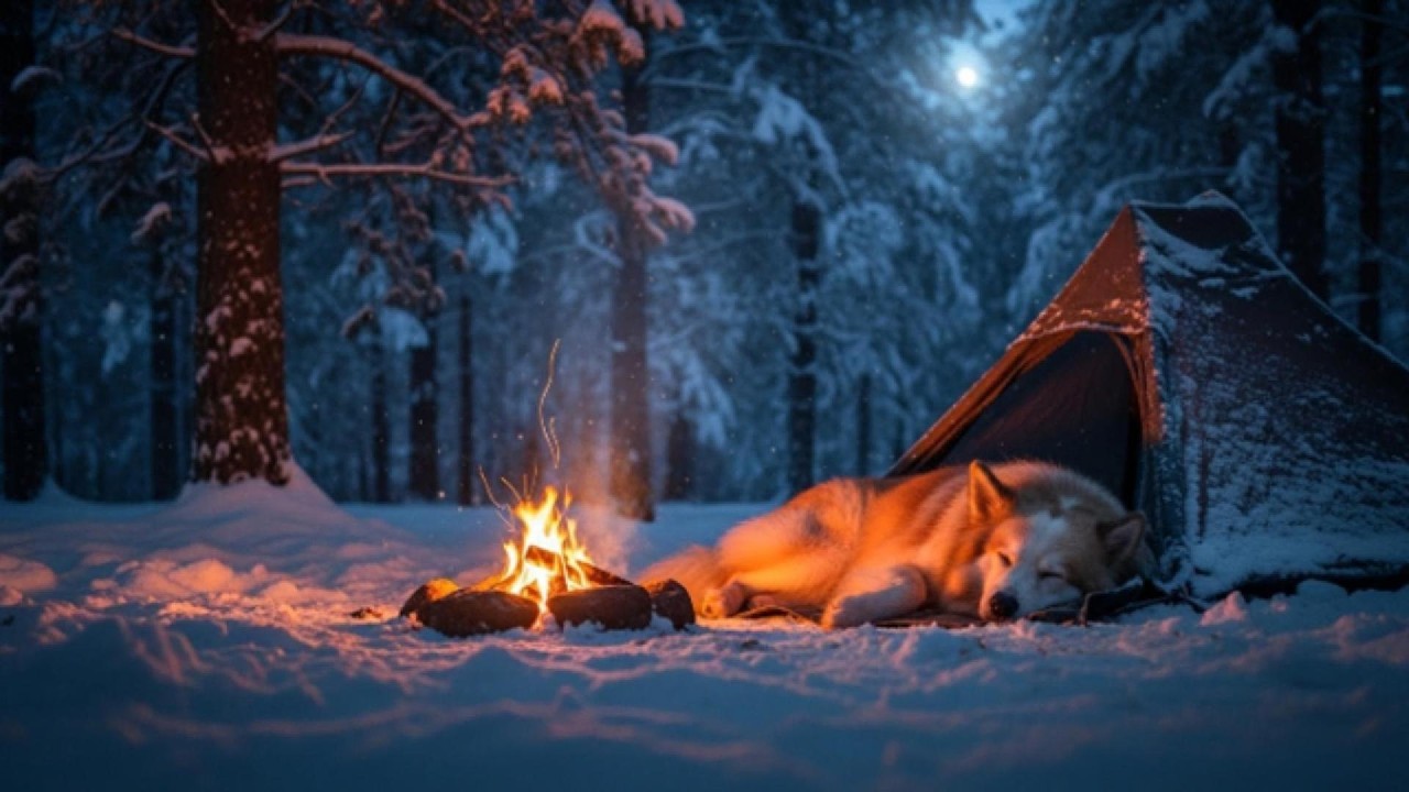 Don’t Worry, You’re Safe Here Tonight 🔥| Cozy Fireplace Relaxing Piano Music for Sleep