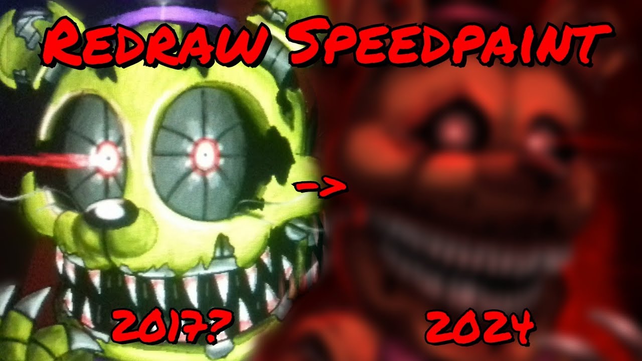 [Redraw]  Nightmares  (Fnaf 4 Speedpaint)