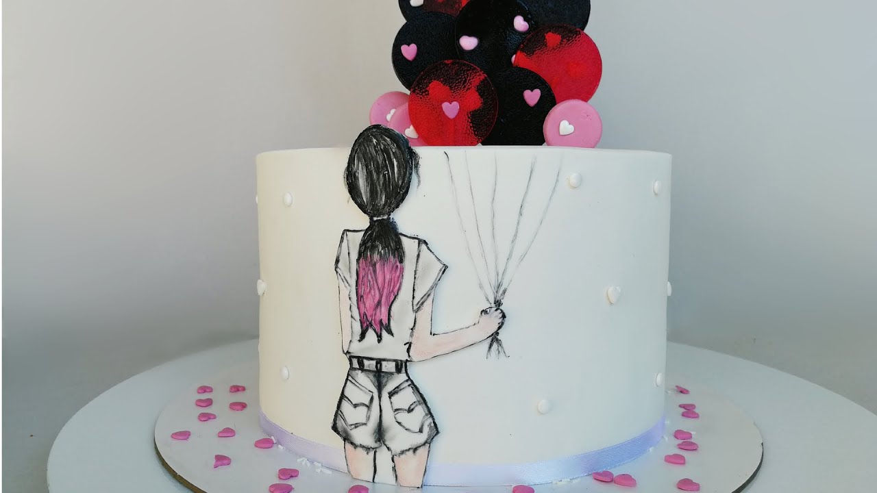 Hand painted cake for beginners