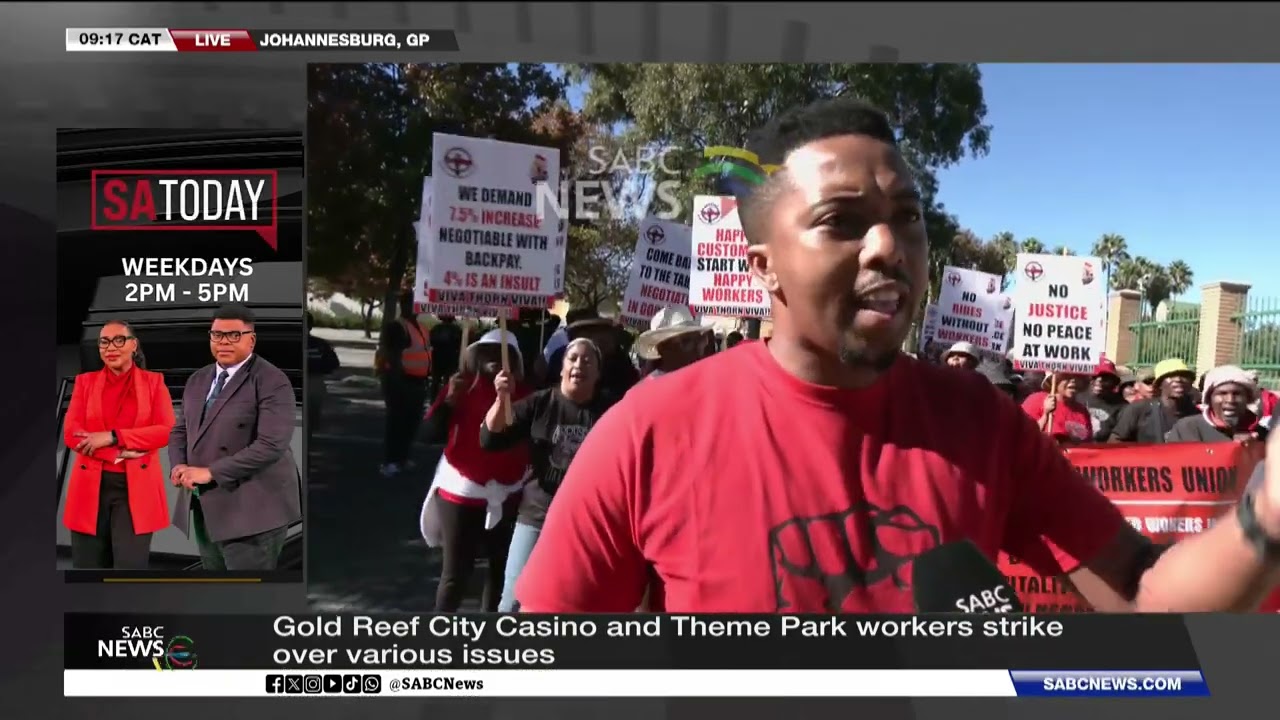 Gold Reef City Casino and Theme Park workers strike over various issues