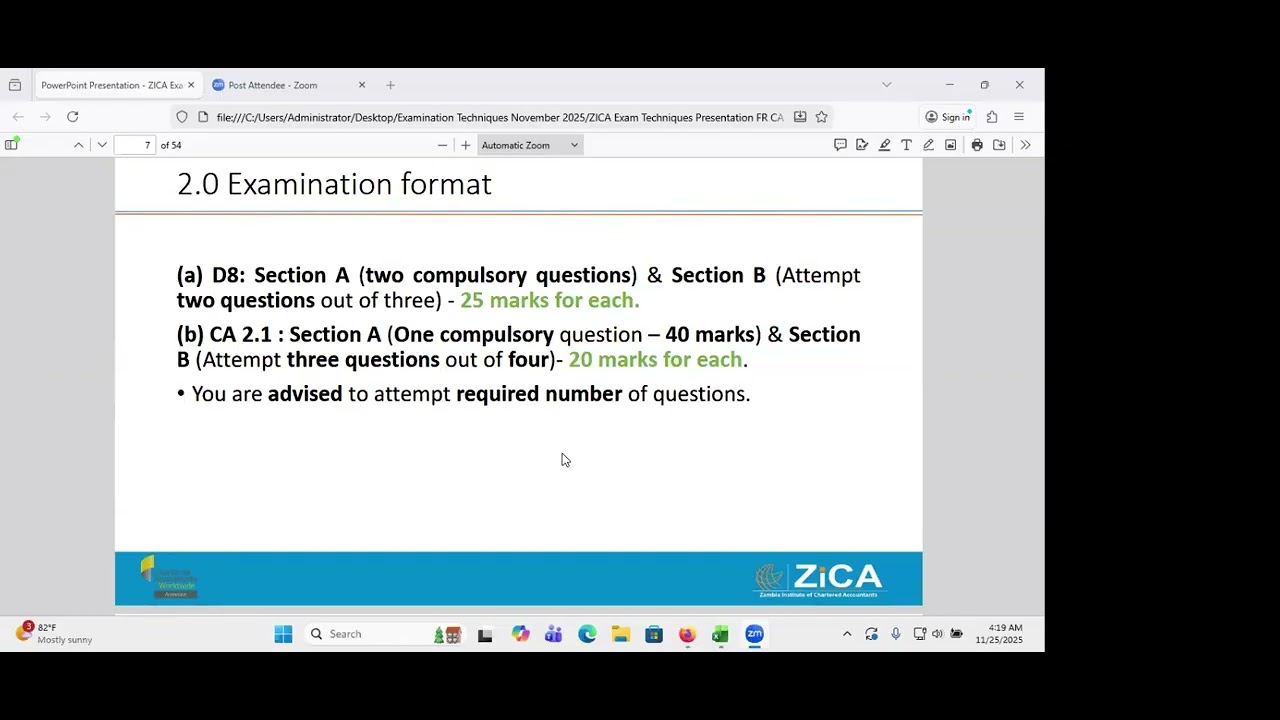 December 2025 Examination Answering Techniques - Financial Reporting CA2.1 & DA8