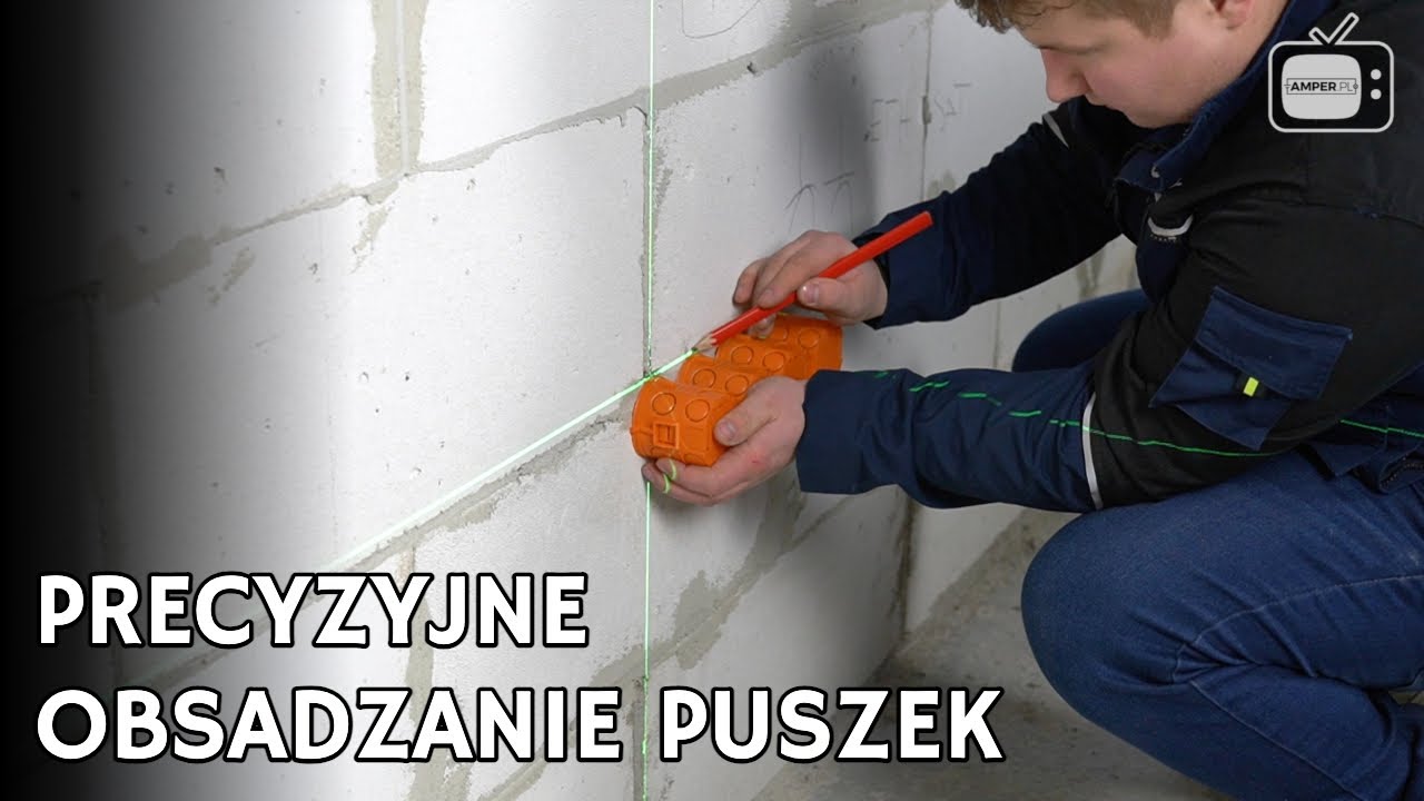 Obsadzanie puszek elektrycznych za pomocą lasera 360°